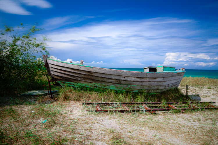 Boot am Strand, Zingst