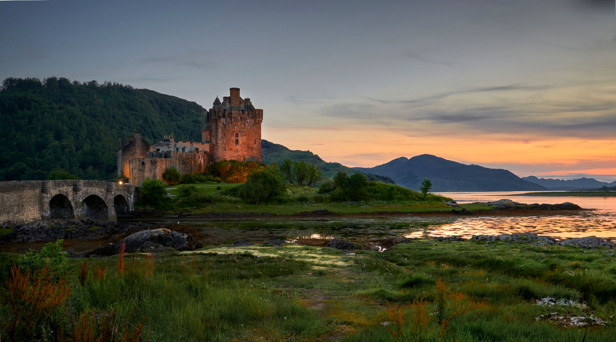 Side view II of Eilean Donan Castle, Scotland, United Kingdom
