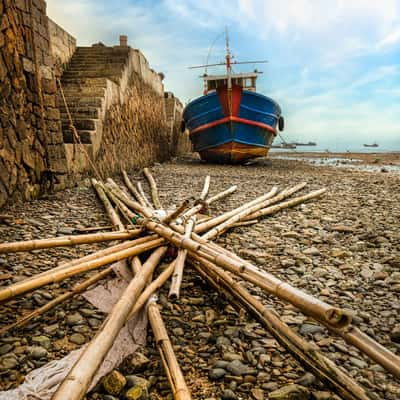 Fishing Boat & Bamboo Xiaohaocun Xiapu, China