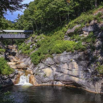 Franconia Notch State Park - Sentinel Pine Bridge and Pool, USA