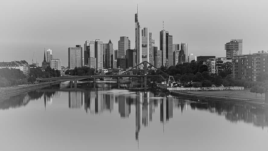 View from “Deutschherrenbridge“, Frankfurt am Main