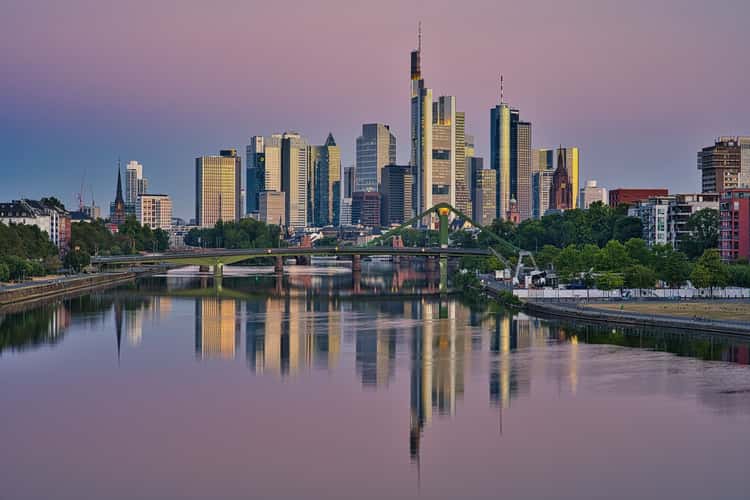 View from “Deutschherrenbridge“, Frankfurt am Main