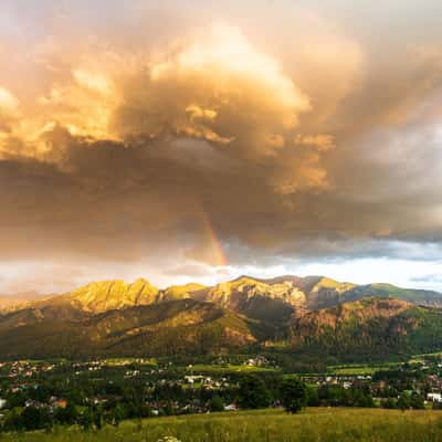 Giewont view from a hill, Poland