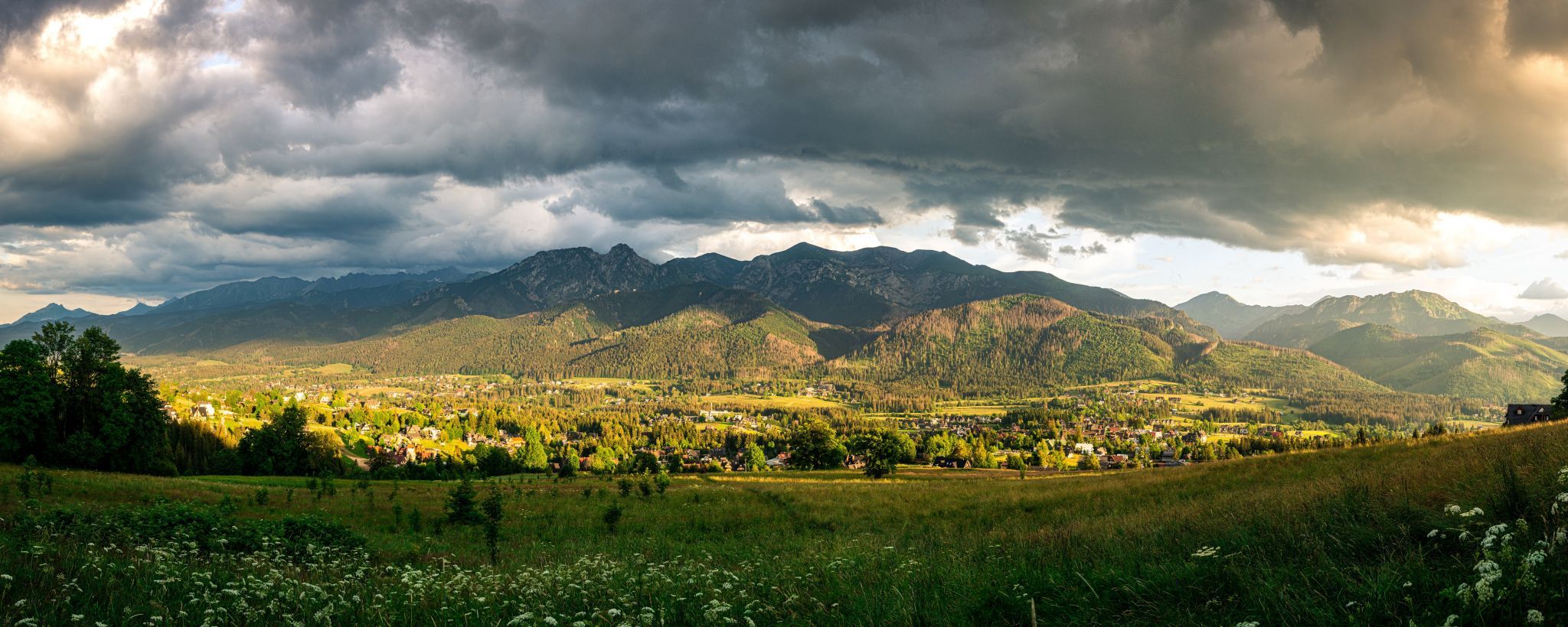 Giewont view from a hill, Poland