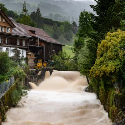 Hochwasser Neu St. Johann, Switzerland