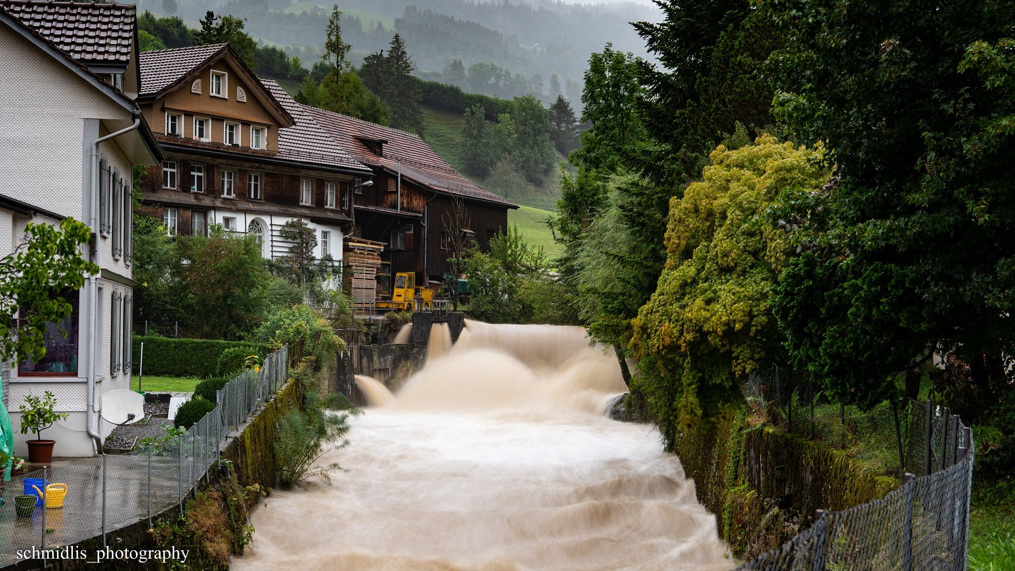Hochwasser Neu St. Johann, Switzerland