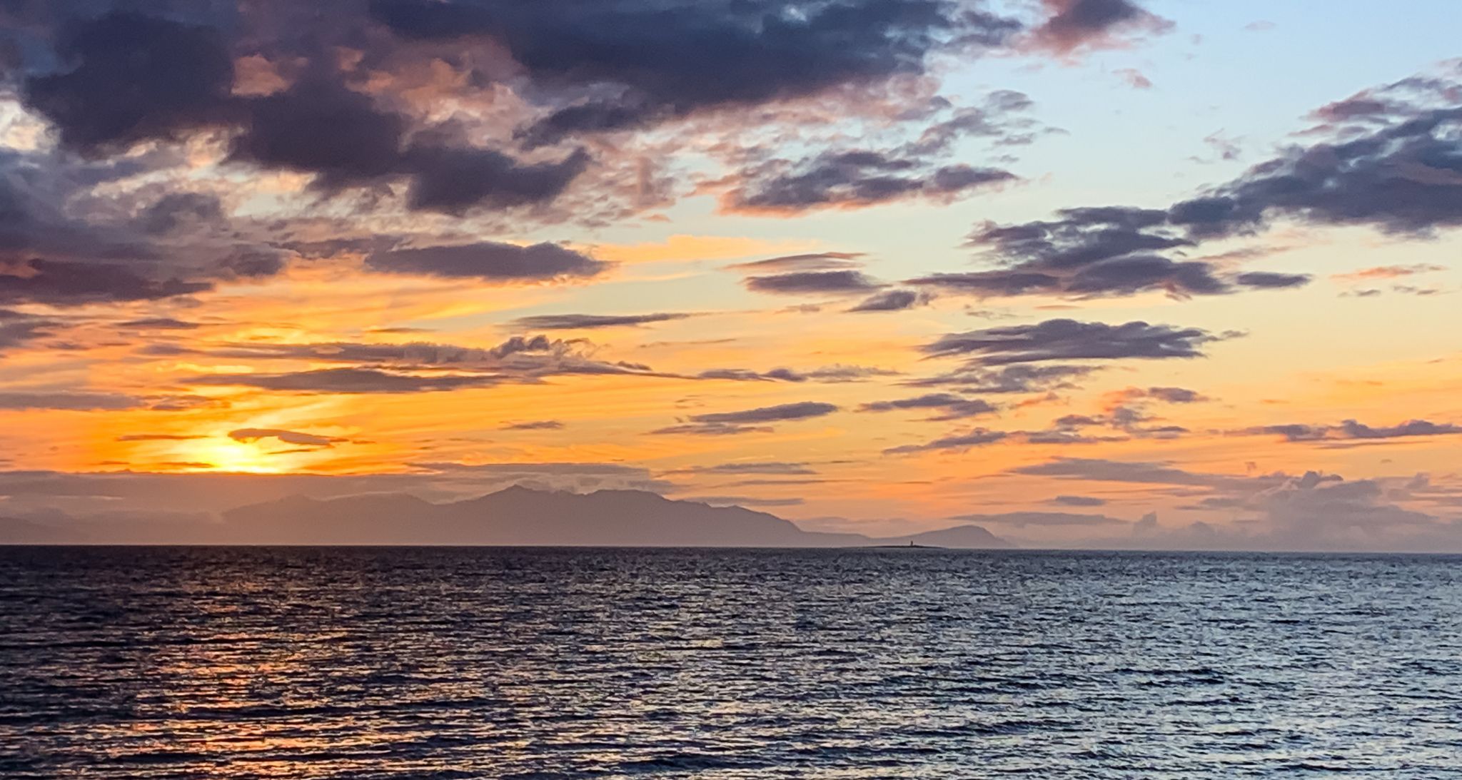 Isle of Arran from Prestwick Beach, United Kingdom