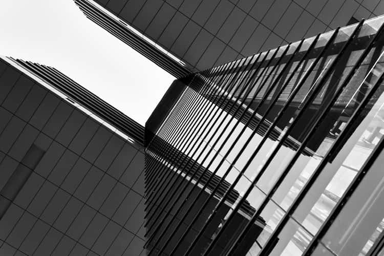Kranhäuser from below, Cologne