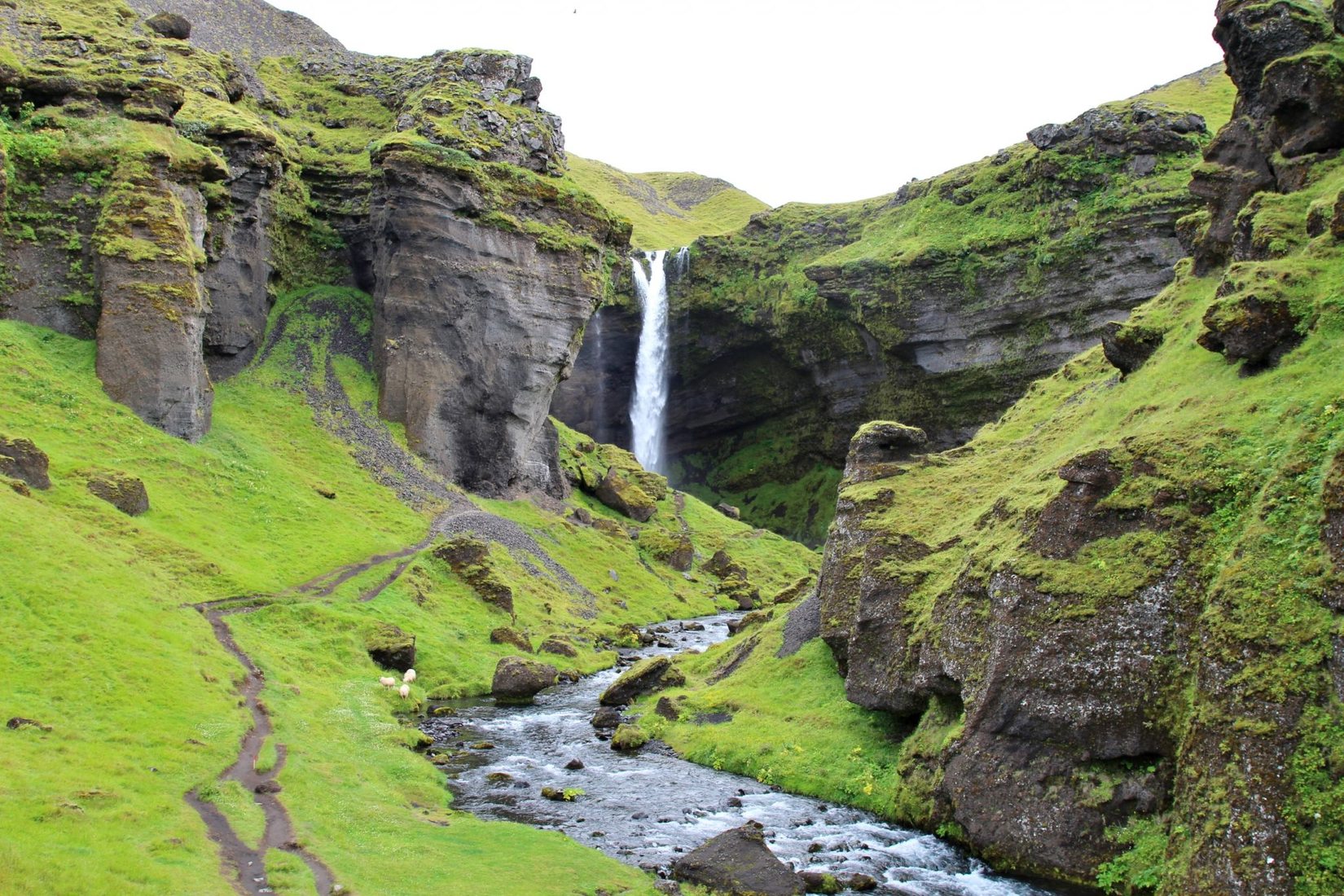 Kvernufoss, the hidden waterfall near Skógafoss, Iceland