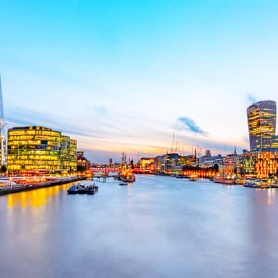 London Skyline from Tower Bridge Exhibition, United Kingdom