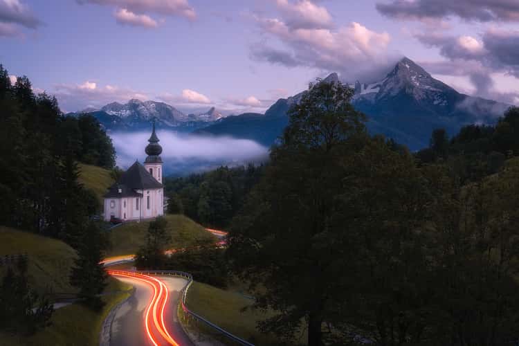 Maria Gern Church, Bavaria - Hill View