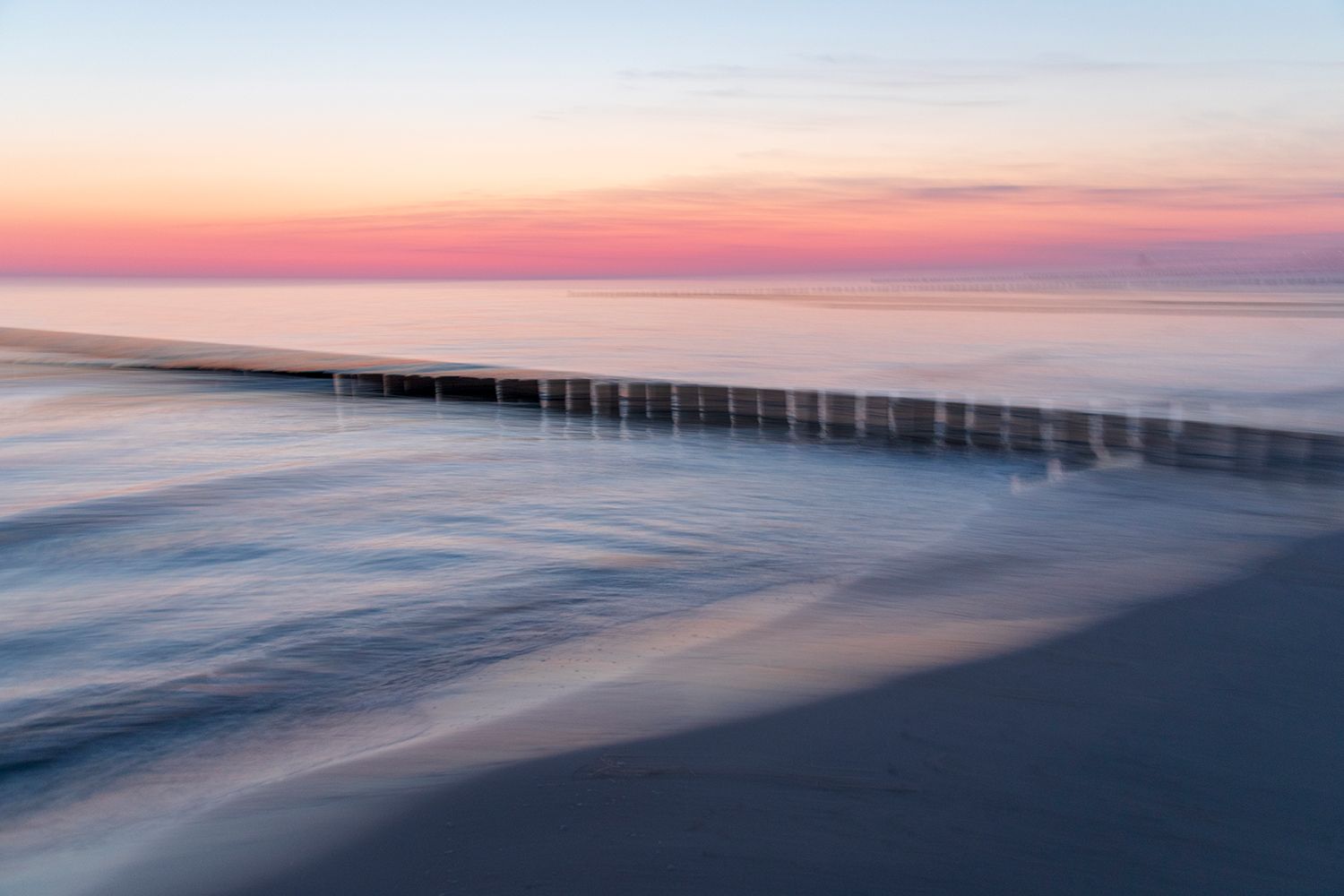 Morning on the Baltic Sea coast near Zingst, Germany