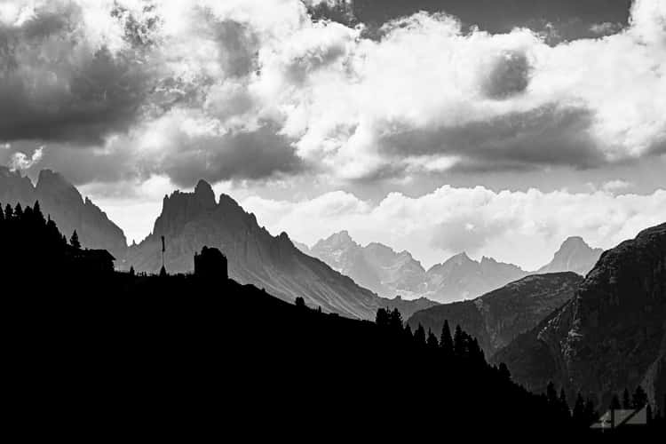 Mountain and clouds