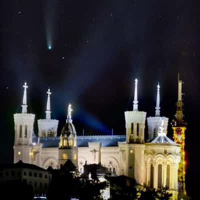 Neowise On Fourvière, France