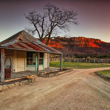 Old homestead sunrise Wolgan Valley, Australia