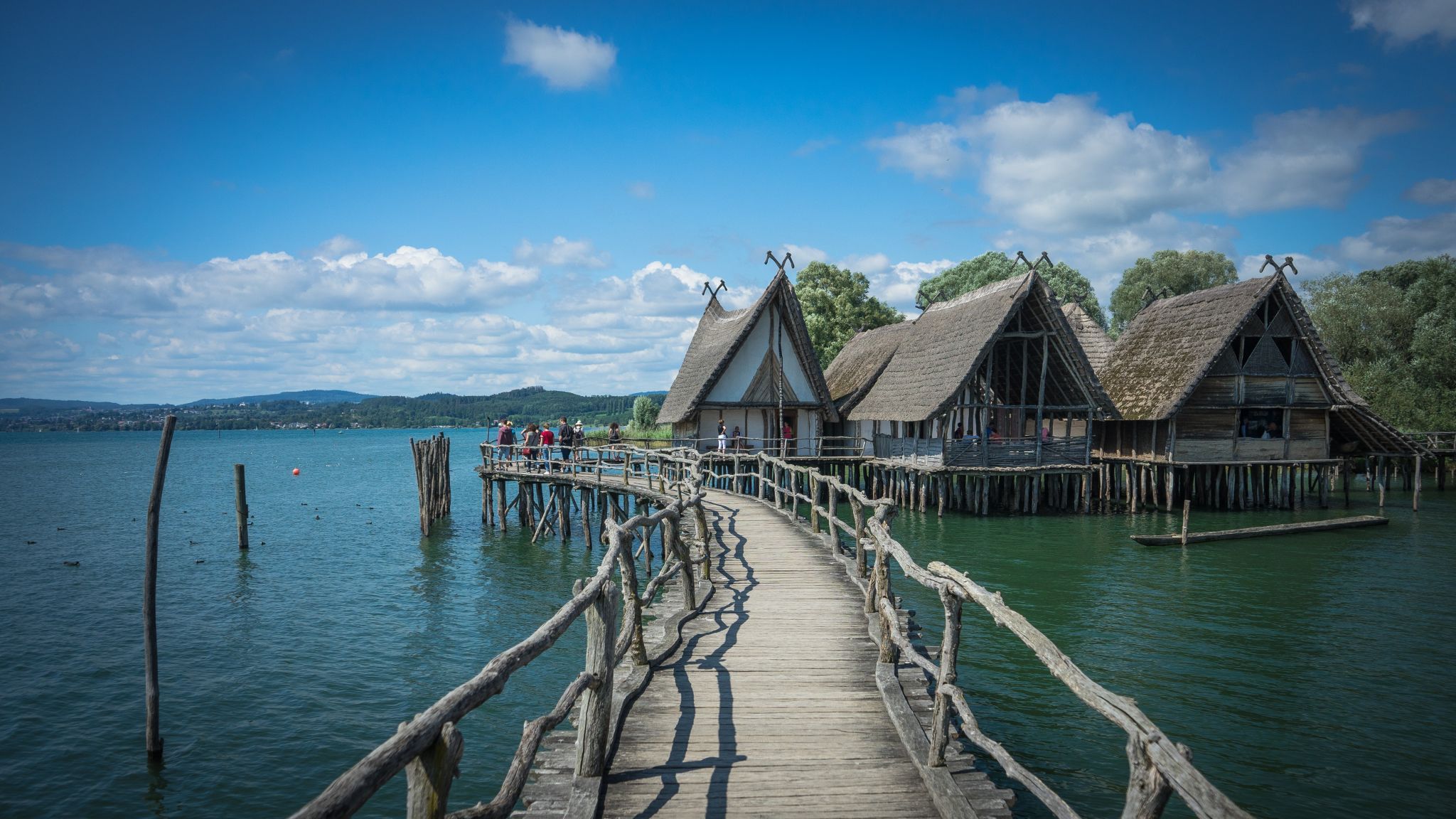 Pile dwellings in Uhldingen on Lake Constance, Germany