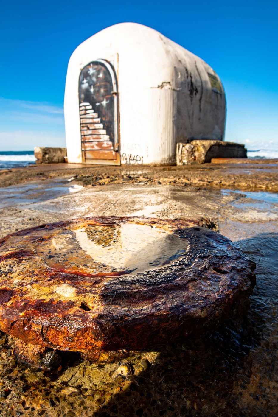 Pumphouse reflection Newcastle Baths Newcastle NSW, Australia