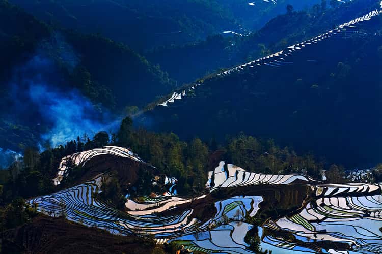 Reisterrassen in Yunnan