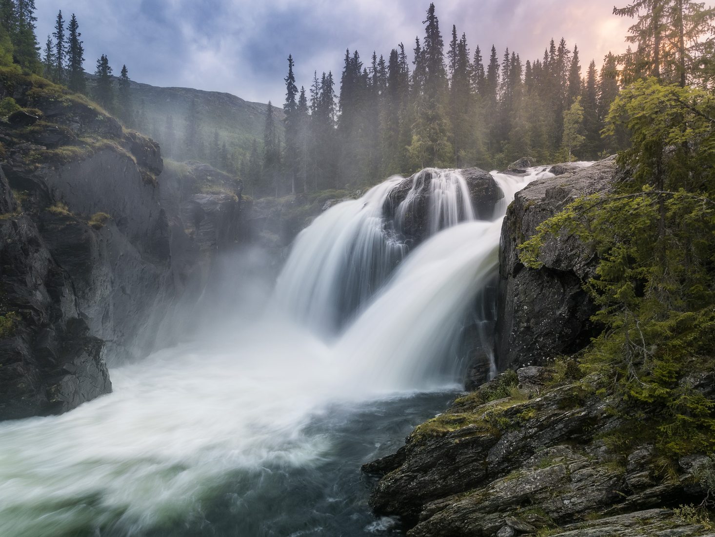 Rjukandefoss waterfall, near Hemsedal, Norway, Norway