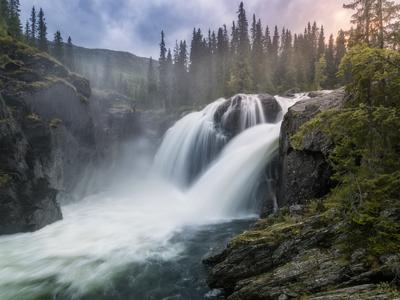 Rjukandefoss waterfall, near Hemsedal, Norway