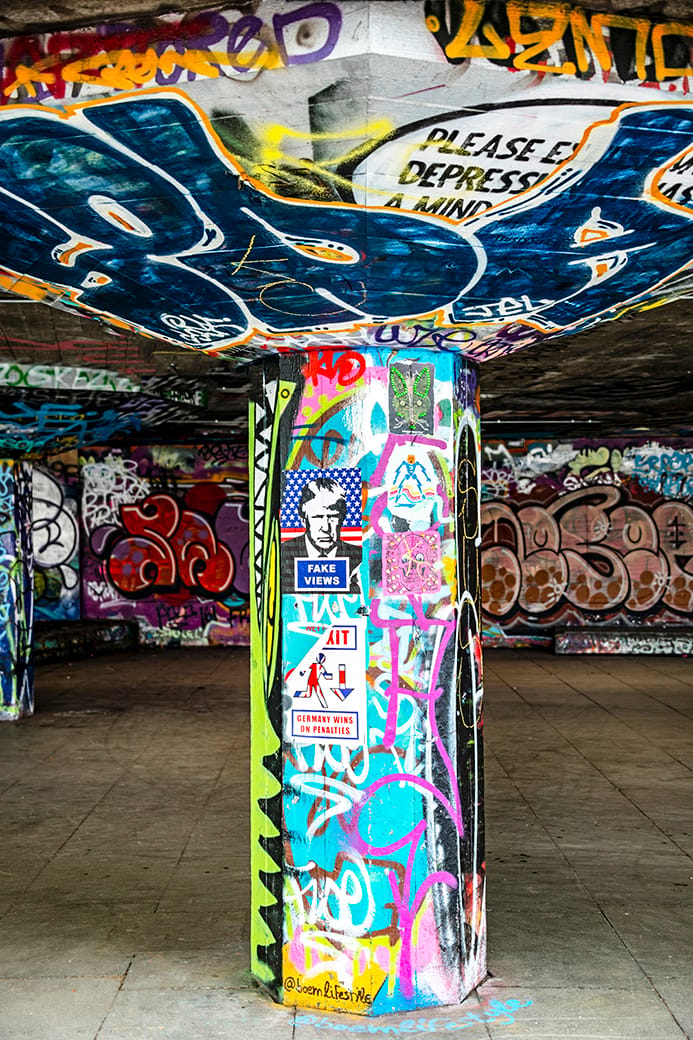 South Bank skate space in London, United Kingdom