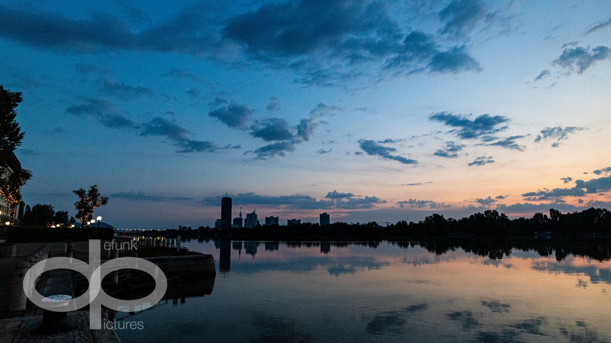Sunrise from Hilton Vienna Danube Waterfront, Austria