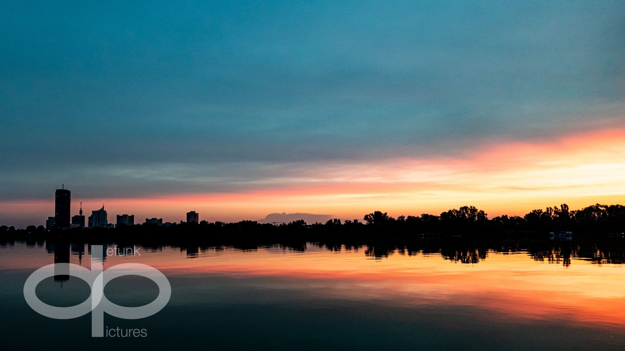 Sunrise from Hilton Vienna Danube Waterfront, Austria
