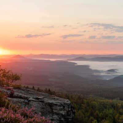 Sunrise in Bohemian Switzerland, Czech Republic