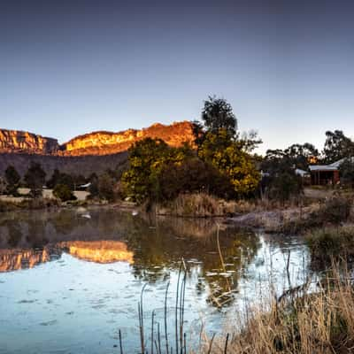 Sunrise over the Pond reflection Wolgan Valley NSW, Australia