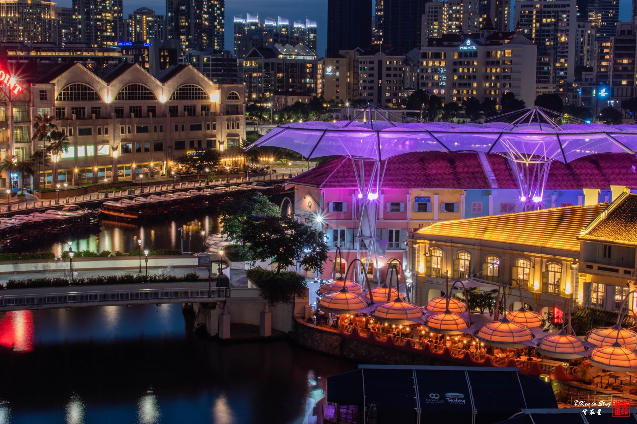 Sunset at Clarke Quay, Singapore, Singapore