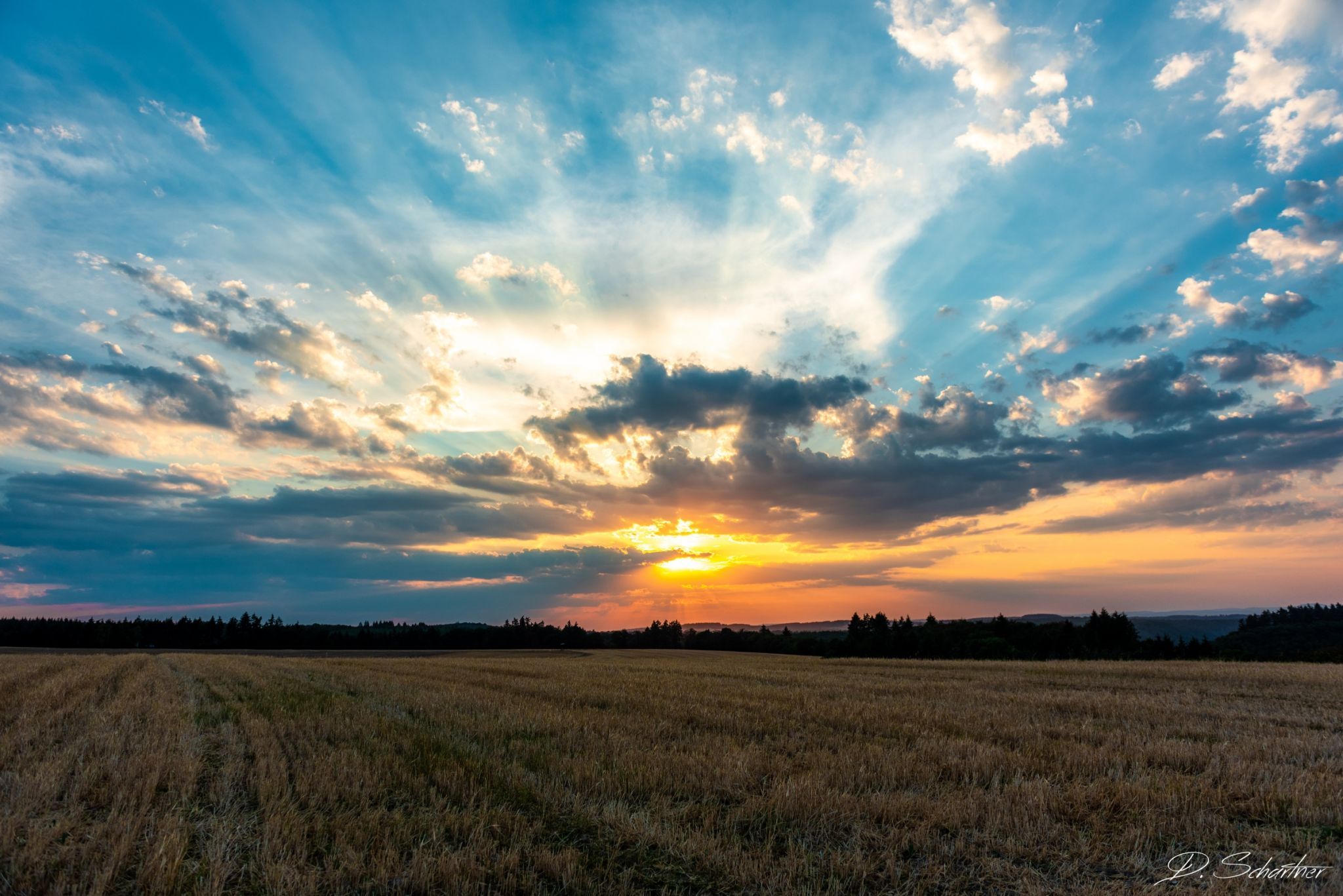 Sunset Heyweiler, Germany