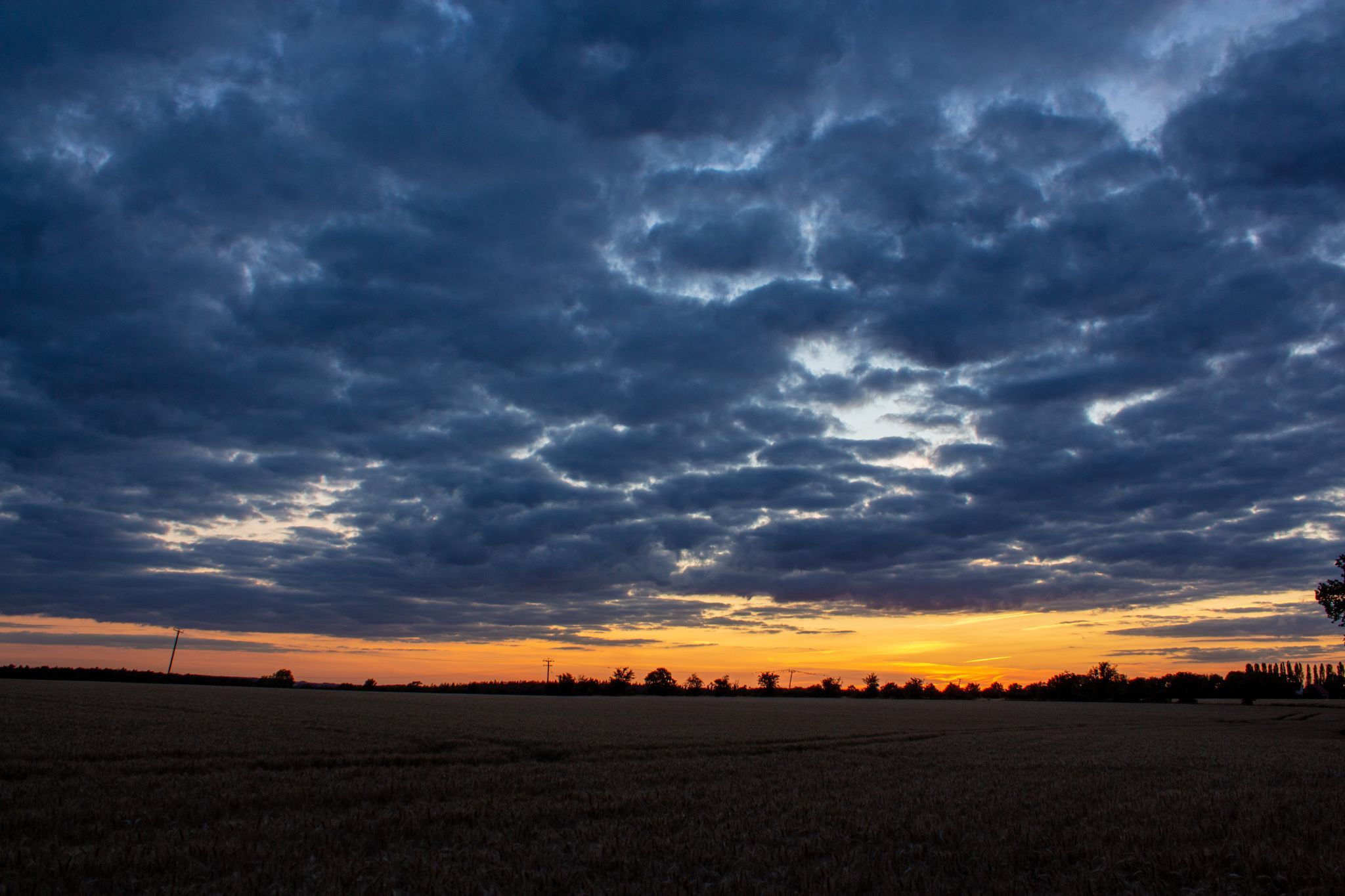 Sunset over Field, United Kingdom