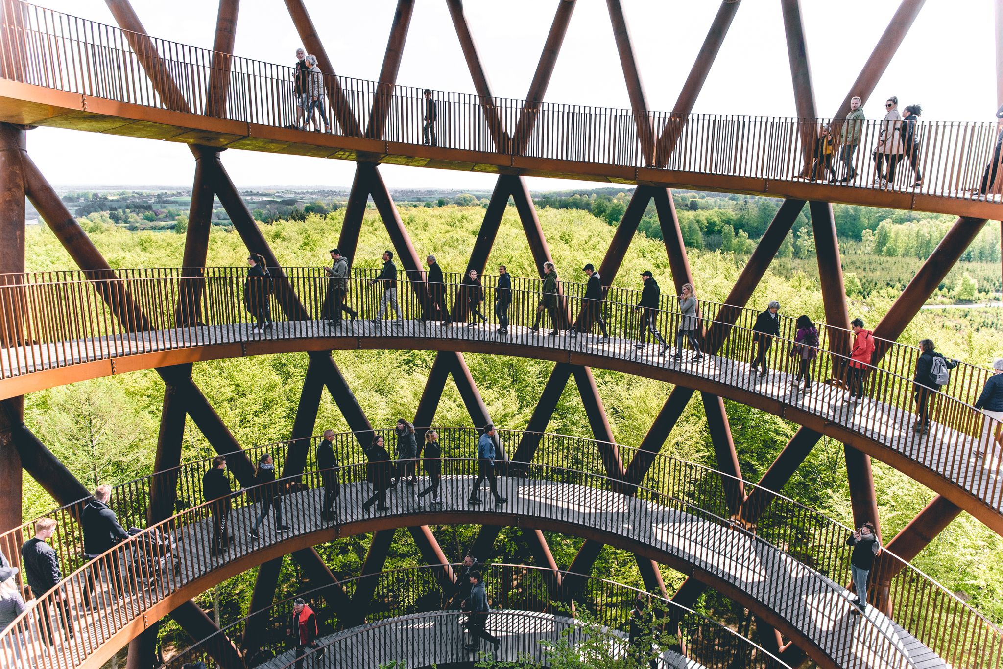 The Spiral walk, forest tower near Næstved, Denmark, Denmark
