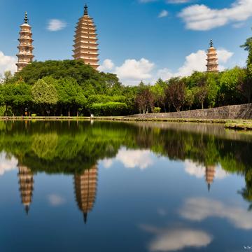 The Three Pagodas of Chong Sheng Temple, China