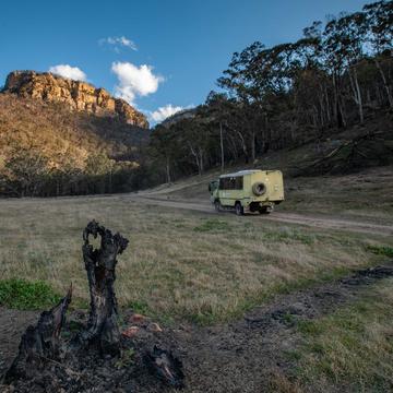 The truck on track to the mountains Wolgn Valley NSW, Australia