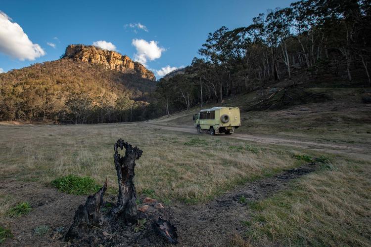 The truck on track to the mountains Wolgn Valley NSW