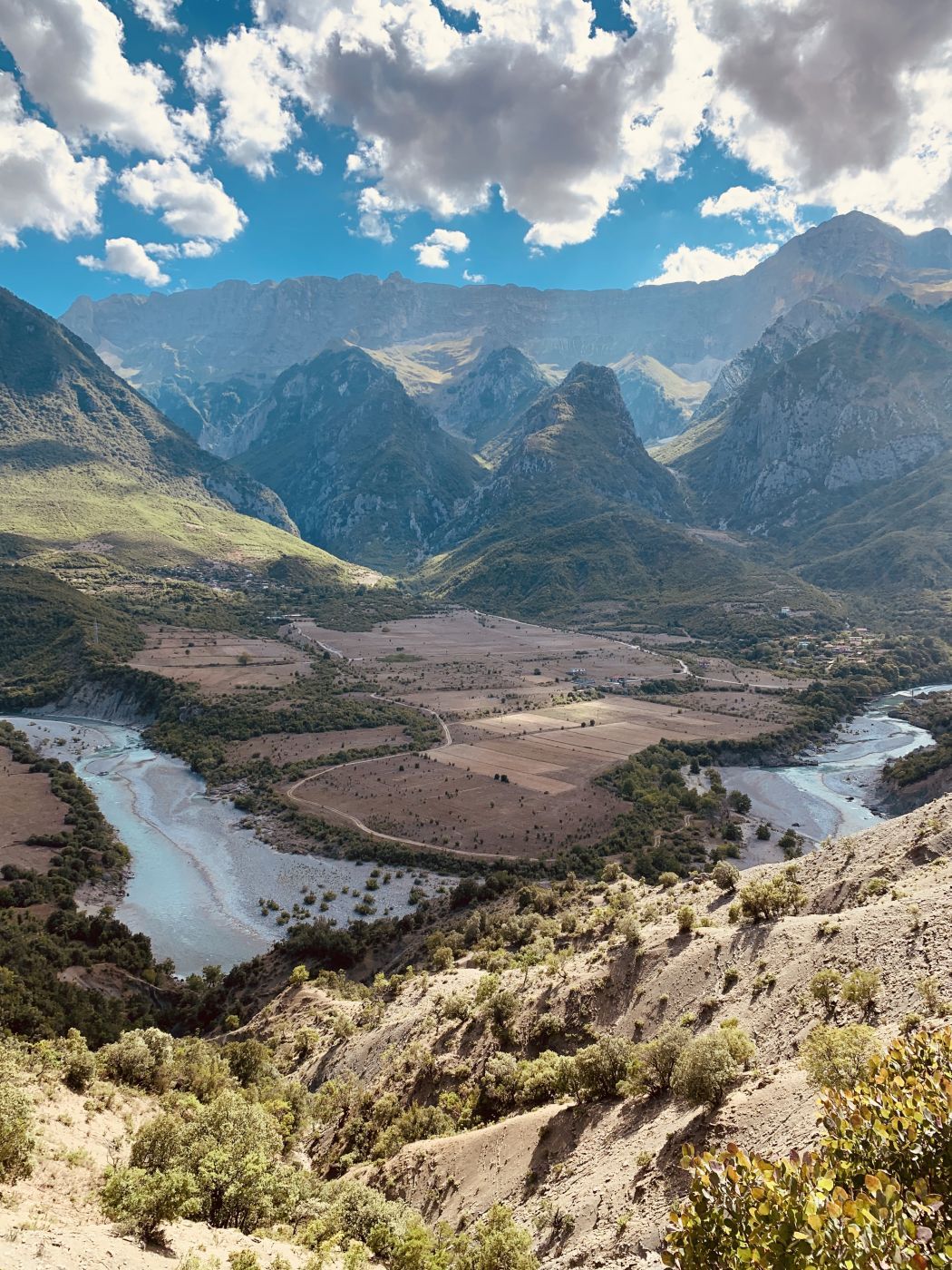 Vjosë river bend, Albania