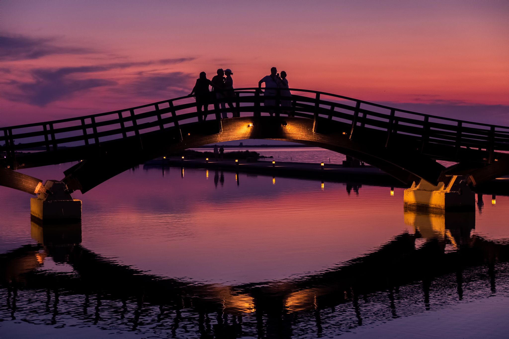 Wooden bridge, Lefkada town, Greece