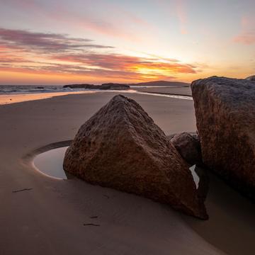 Beach & Boulder sunrise South West Rocks New South Wales, Australia