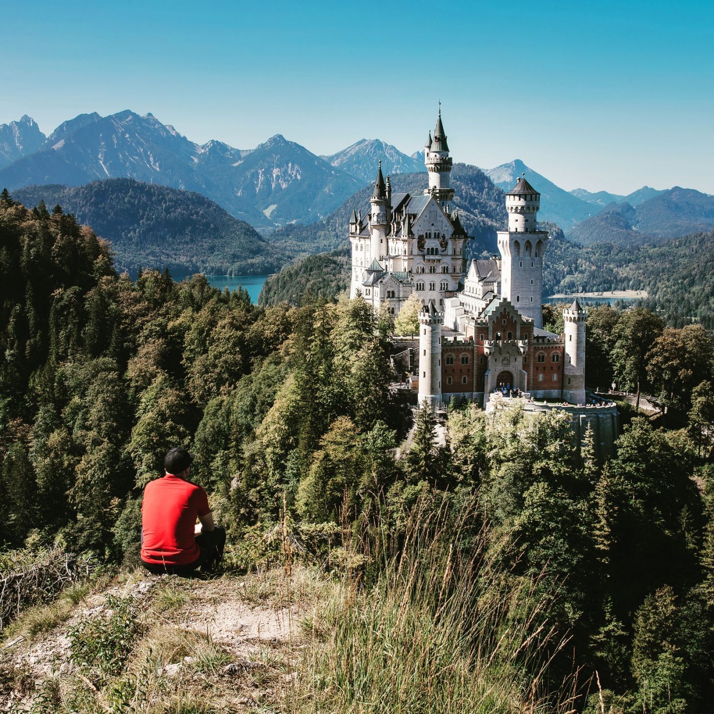 Best view of Neuschwanstein Castle, Germany