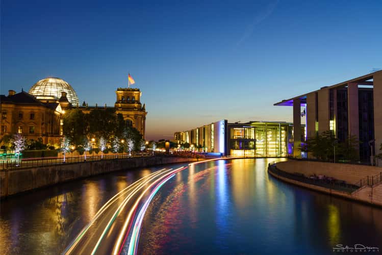 Blue hour at the Reichstagufer, Berlin