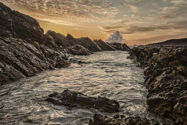 Burgess Beach Wave sunrise Forster New South Wales