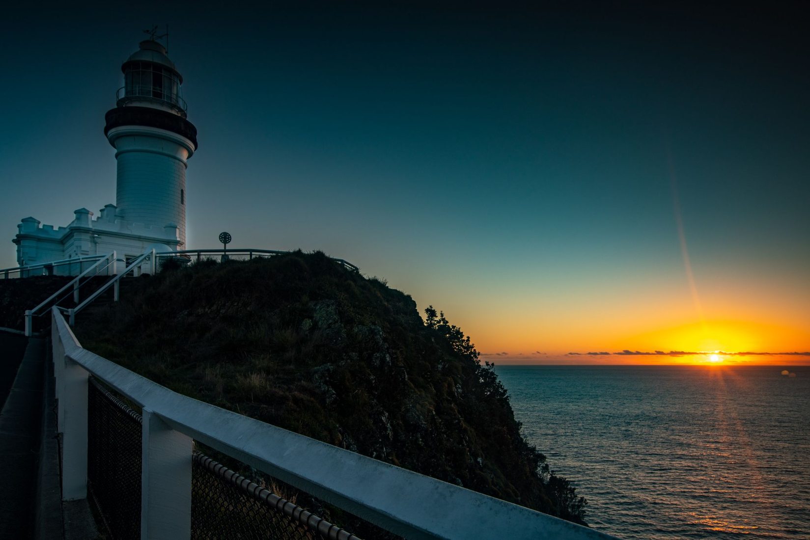 Cape Byron Lighthouse Sunrise Byron Bay New South Wales Australia 