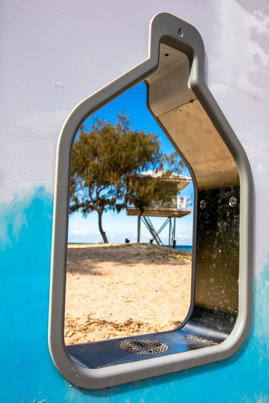 Caves Beach water facility and life saver tower NSW, Australia