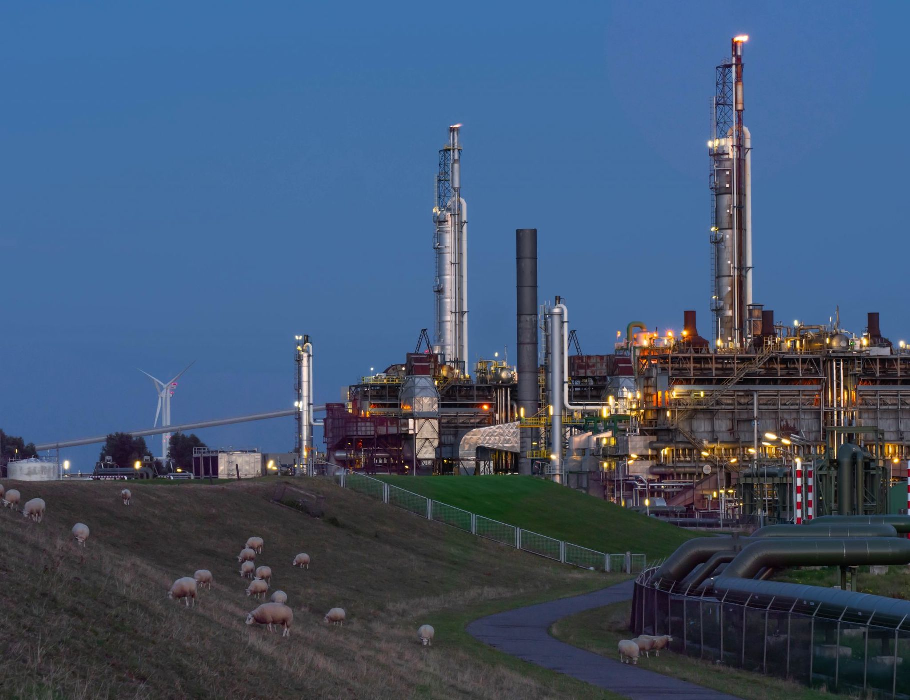 Chemiepark Delzijl at the Eems, Netherlands