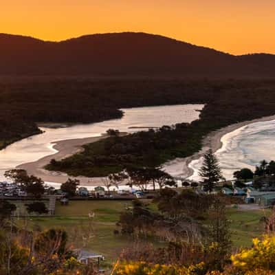 Crescent Head Pano sunset New South Wales, Australia