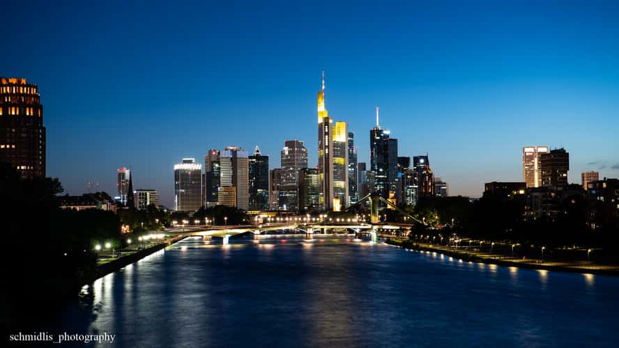 View from “Deutschherrenbridge“, Frankfurt am Main