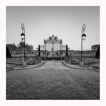Front gate of Château de Chantilly, France