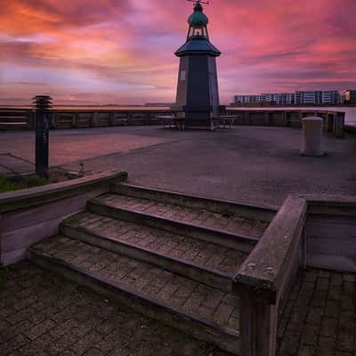 Hellerup harbor lighthouse, Copenhagen, Denmark