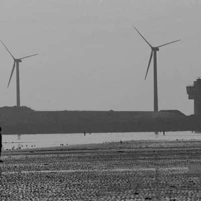 Iron men and Seaforth docks, United Kingdom